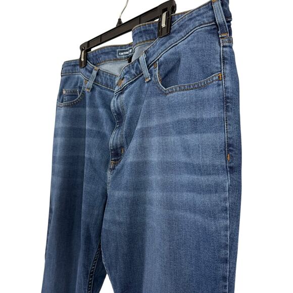 Carhartt Womens Rugged Flex Slim Fit Tapered Laurel Blue Jeans 104976 NWT 20 R - Picture 8 of 15